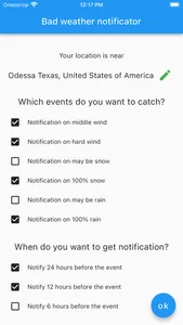 Bad Weather Notificator screenshot 1