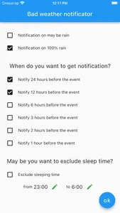 Bad Weather Notificator screenshot 2