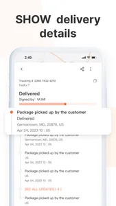 Package Delivery Tracker App screenshot 2