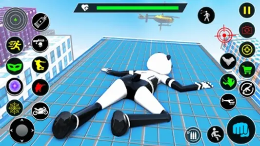 Panda Stickman Rope Hero Games screenshot 2