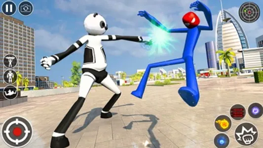 Panda Stickman Rope Hero Games screenshot 4