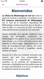 XVI Congreso Oftalmología screenshot 2