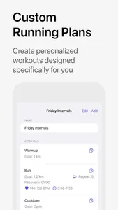 Interval running: Custom plans screenshot 0