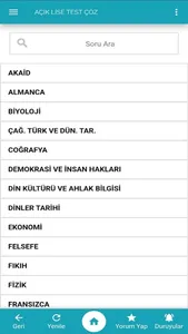 Acik Lise Test Coz screenshot 0