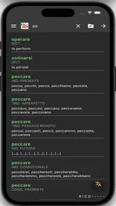 ITALIAN VERB CONJUGATION +QUIZ screenshot 0