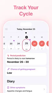 Lu Period Tracker, Ovulation screenshot 0