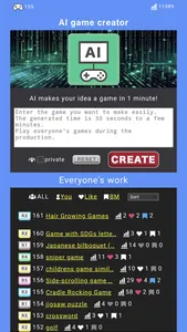 AI game creator screenshot 2