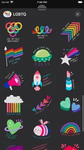 LGBTQ+ Pride Month Stickies screenshot 3