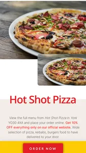 Hot Shot Pizza York screenshot 0