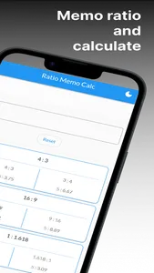 Ratio Memo Calculator screenshot 1