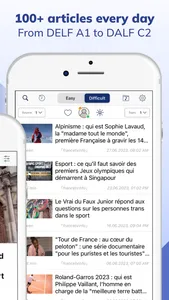 TODAI: Learn French by News screenshot 1