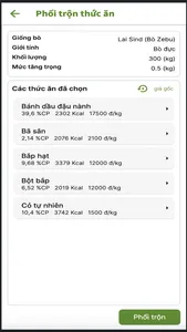 Khẩu phần ăn cho bò (Trà Vinh) screenshot 2