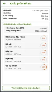 Khẩu phần ăn cho bò (Trà Vinh) screenshot 3