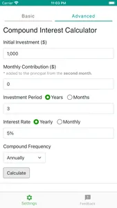 Calculator: Compound Interest screenshot 2