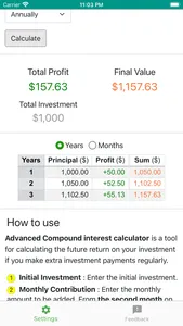 Calculator: Compound Interest screenshot 3