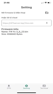 BLE OTA screenshot 2