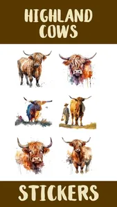 Highland Cows Stickers screenshot 1