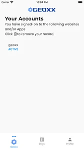 GEOXX AUTHENTICATOR APP screenshot 3