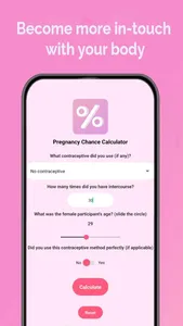 Pregnancy Chance Calculator screenshot 2