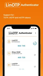 LinOTP Authenticator screenshot 1