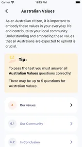 AU Citizenship Preparation screenshot 1