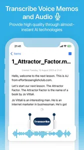 MakeCC: Transcribe Voice Memos screenshot 0