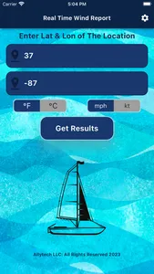 Real Time Wind Report Sailing screenshot 0