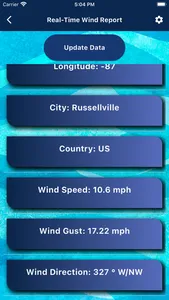Real Time Wind Report Sailing screenshot 1