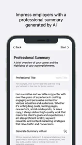 Generavitae: AI resume builder screenshot 3