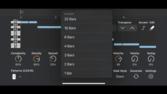 Auto Bass AUv3 MIDI Generator screenshot 2