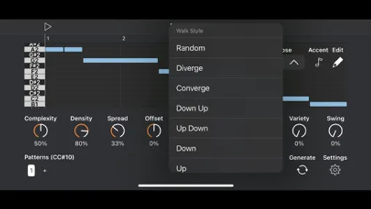 Auto Bass AUv3 MIDI Generator screenshot 3