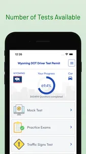 Wyoming DOT Driver Test Permit screenshot 2