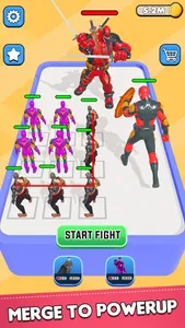 Superhero Merge Master Battle screenshot 2