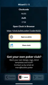 bullets poker clock screenshot 5