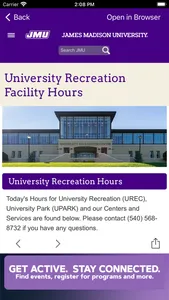 James Madison University Rec screenshot 2