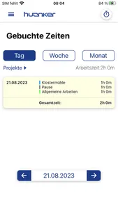 huonker Zeiterfassung V2 screenshot 2