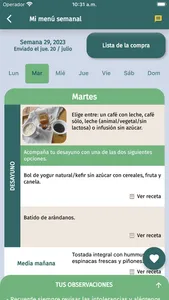 PlanEat. Customised menus screenshot 2