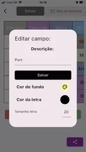 Horário das Aulas Pro screenshot 4