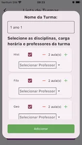 Gerador de Horário Escolar screenshot 4