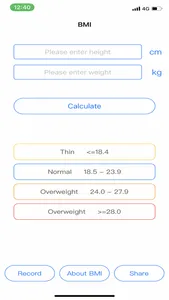 Height Weight-BMI screenshot 0