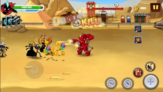 Zombie Battle-Stickmen Game screenshot 1