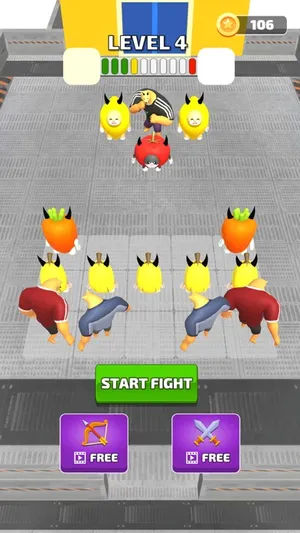 Banana cat Merge battle screenshot 1
