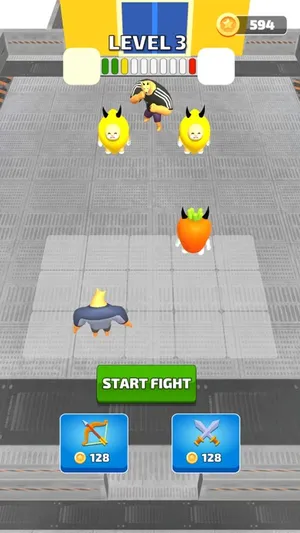 Banana cat Merge battle screenshot 2