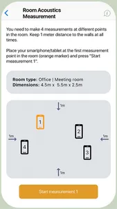 Room acoustics measurement screenshot 2