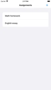 AssignmentList screenshot 2