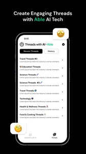 Threads Creator with AI: Able screenshot 0