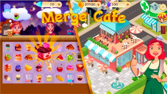 Merge Cafe: Chef Cooking Game screenshot 0