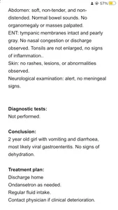 Pediatric ED chart screenshot 1