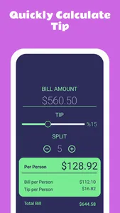 Tip Calculator++ Bill Splitter screenshot 0