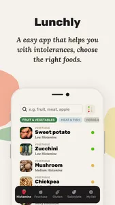 Lunchly: histamine, fructose.. screenshot 0